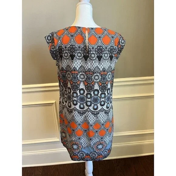 Banana Republic Women's 6 Colorful Short Sleeve Mini Shift Dress Casual Business - Picture 3 of 9